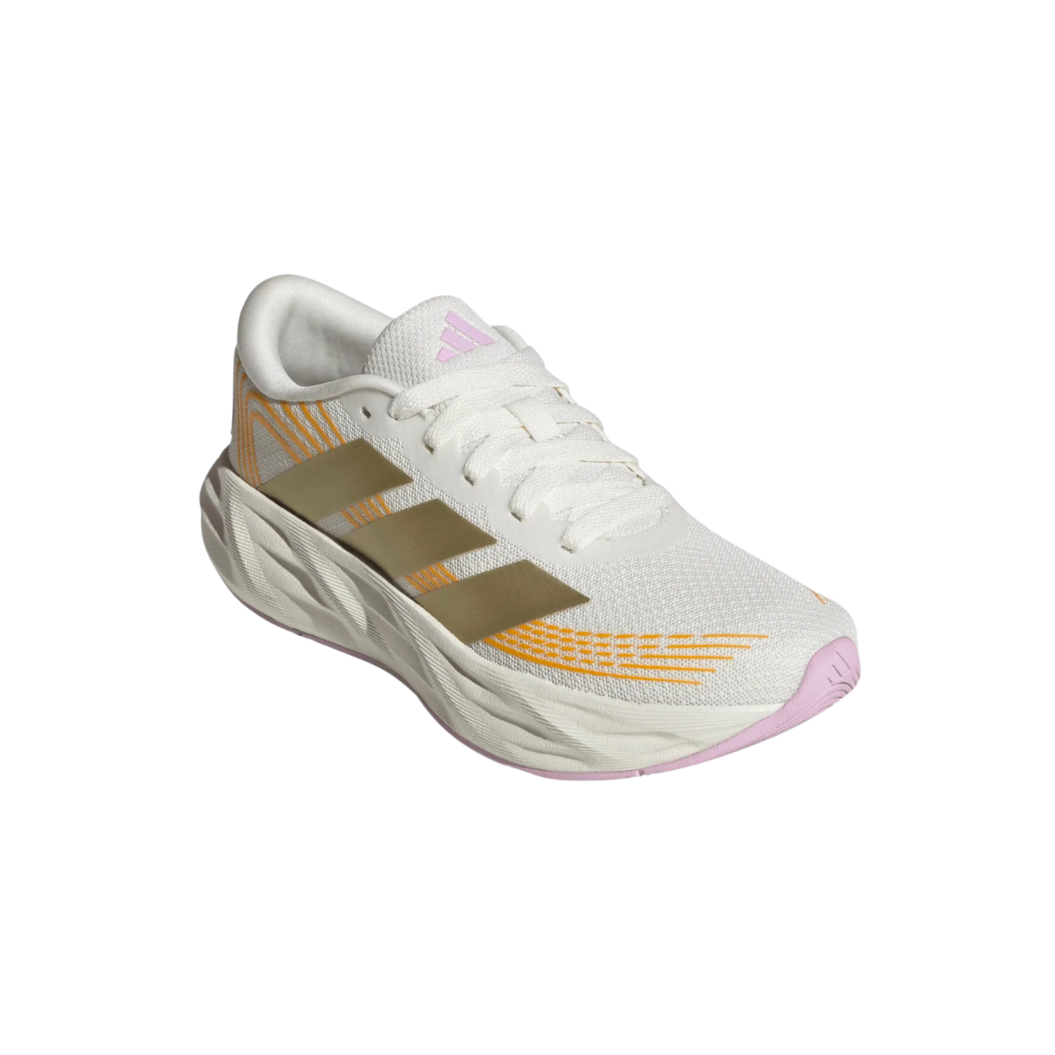 Adidas Galaxy 8 Running Shoe Junior - White/Gold/Lilac Running Shoes Adidas