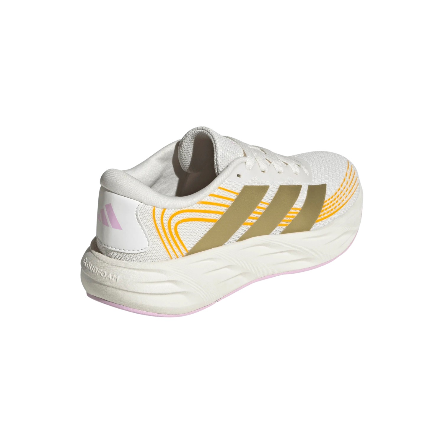 Adidas Galaxy 8 Running Shoe Junior - White/Gold/Lilac Running Shoes Adidas
