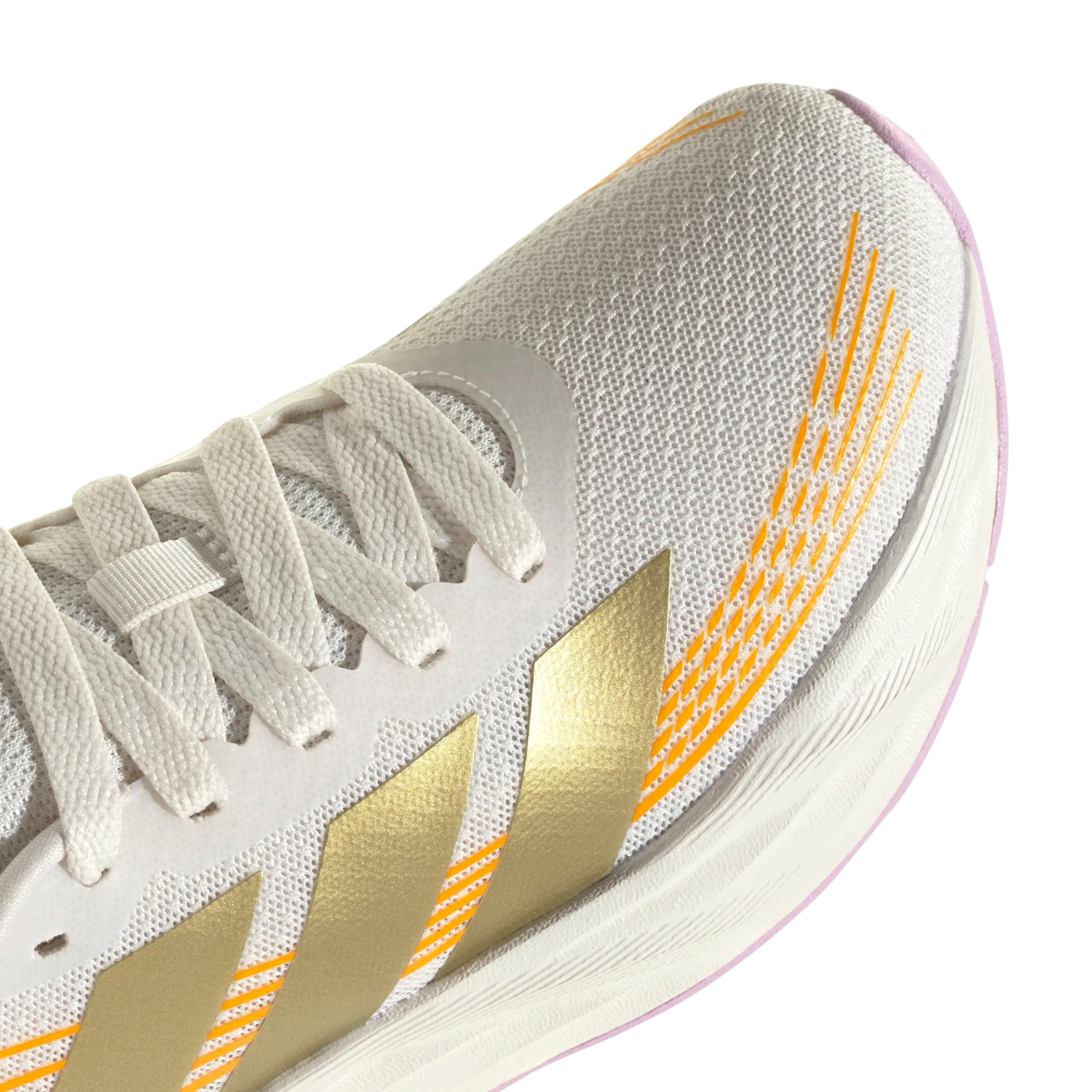 Adidas Galaxy 8 Running Shoe Junior - White/Gold/Lilac Running Shoes Adidas