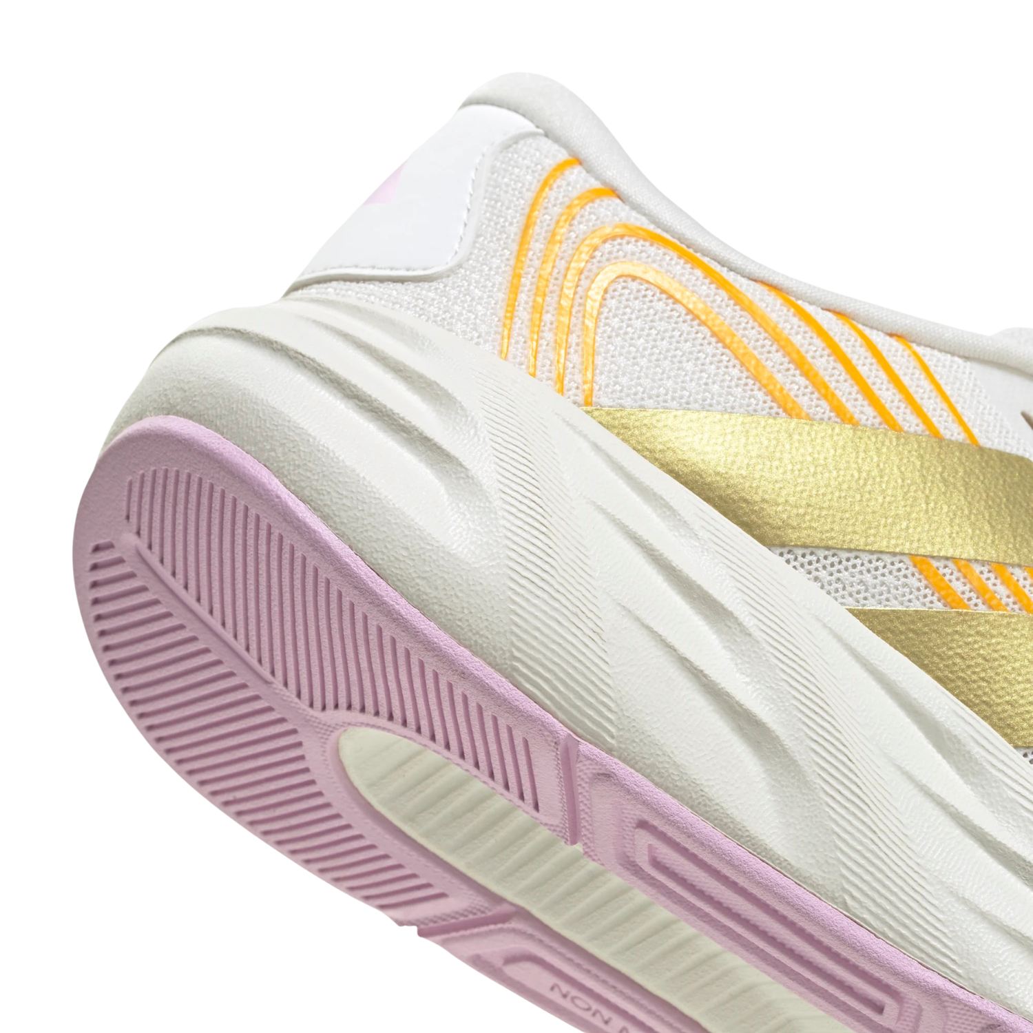 Adidas Galaxy 8 Running Shoe Junior - White/Gold/Lilac Running Shoes Adidas