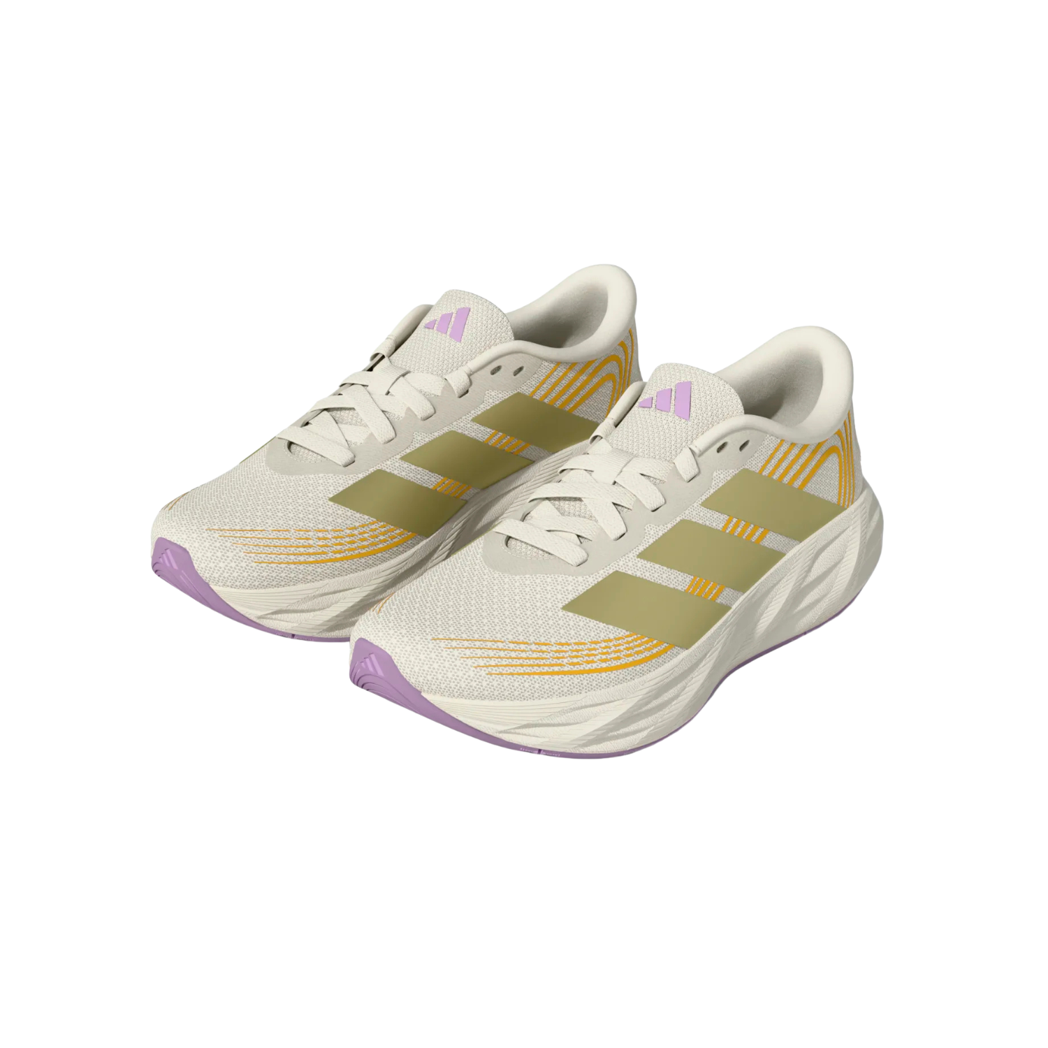 Adidas Galaxy 8 Running Shoe Junior - White/Gold/Lilac Running Shoes Adidas