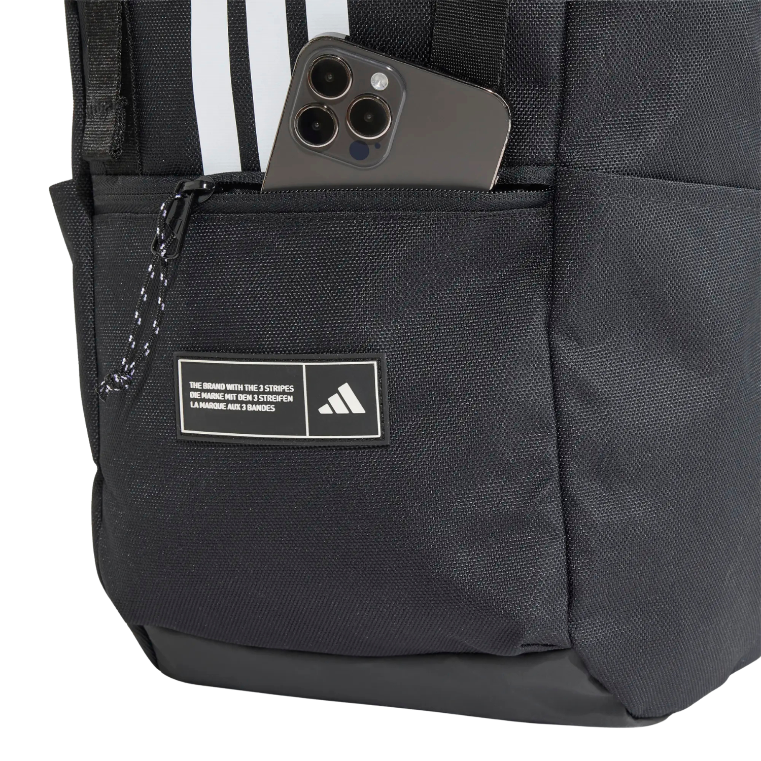 Adidas 3 Stripes Flap Backpack - Black Backpack Adidas