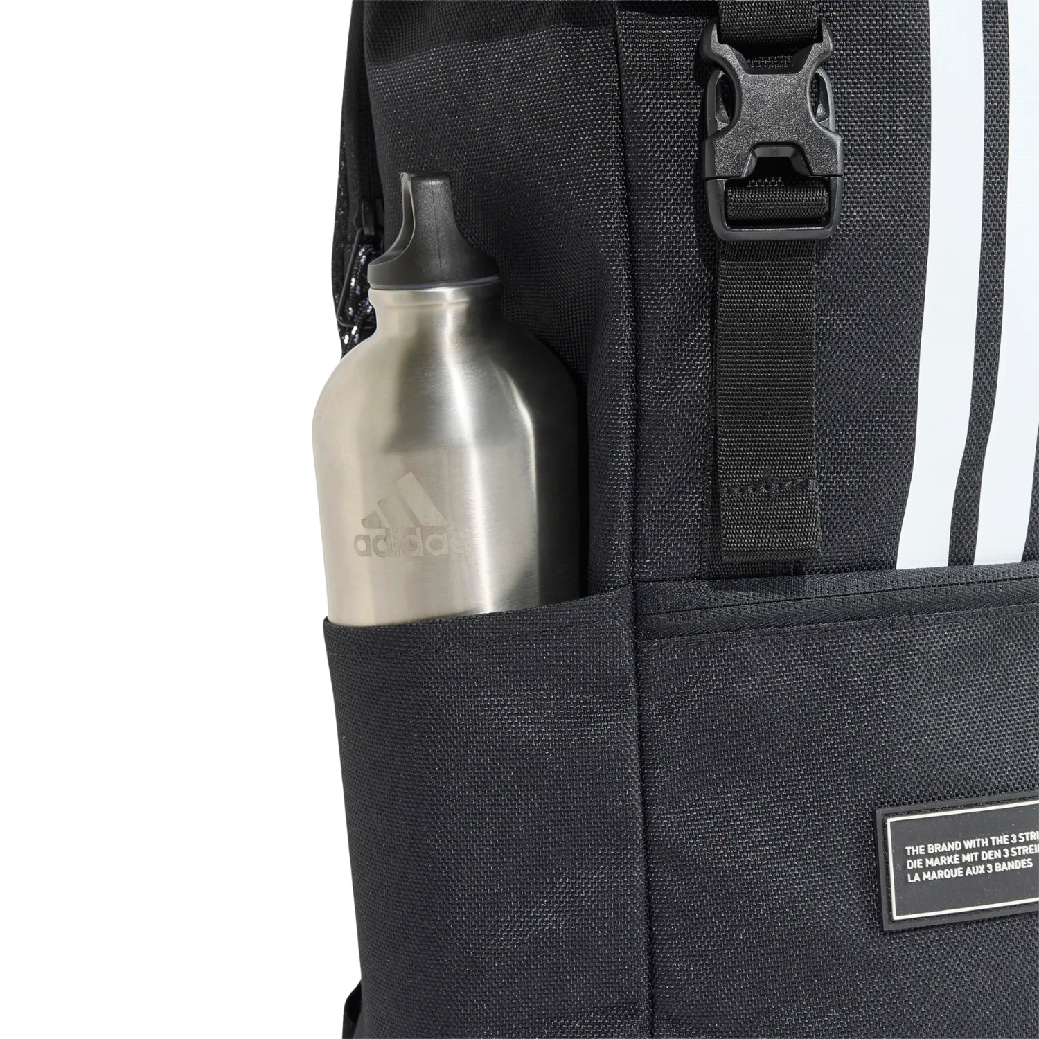 Adidas 3 Stripes Flap Backpack - Black Backpack Adidas