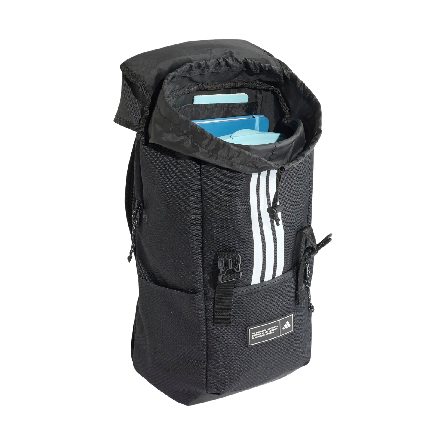 Adidas 3 Stripes Flap Backpack - Black Backpack Adidas