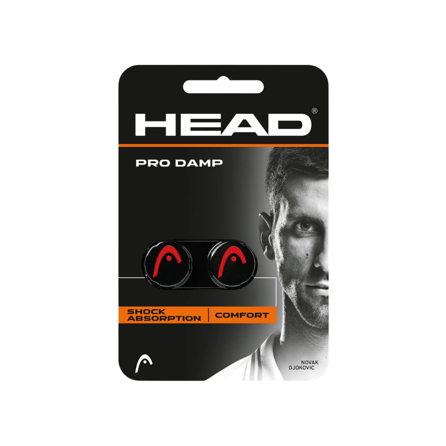 Head Pro Damp Tennis Dampener (Pack of 2) - Multicolour Single Pack BLACK Dampener Head