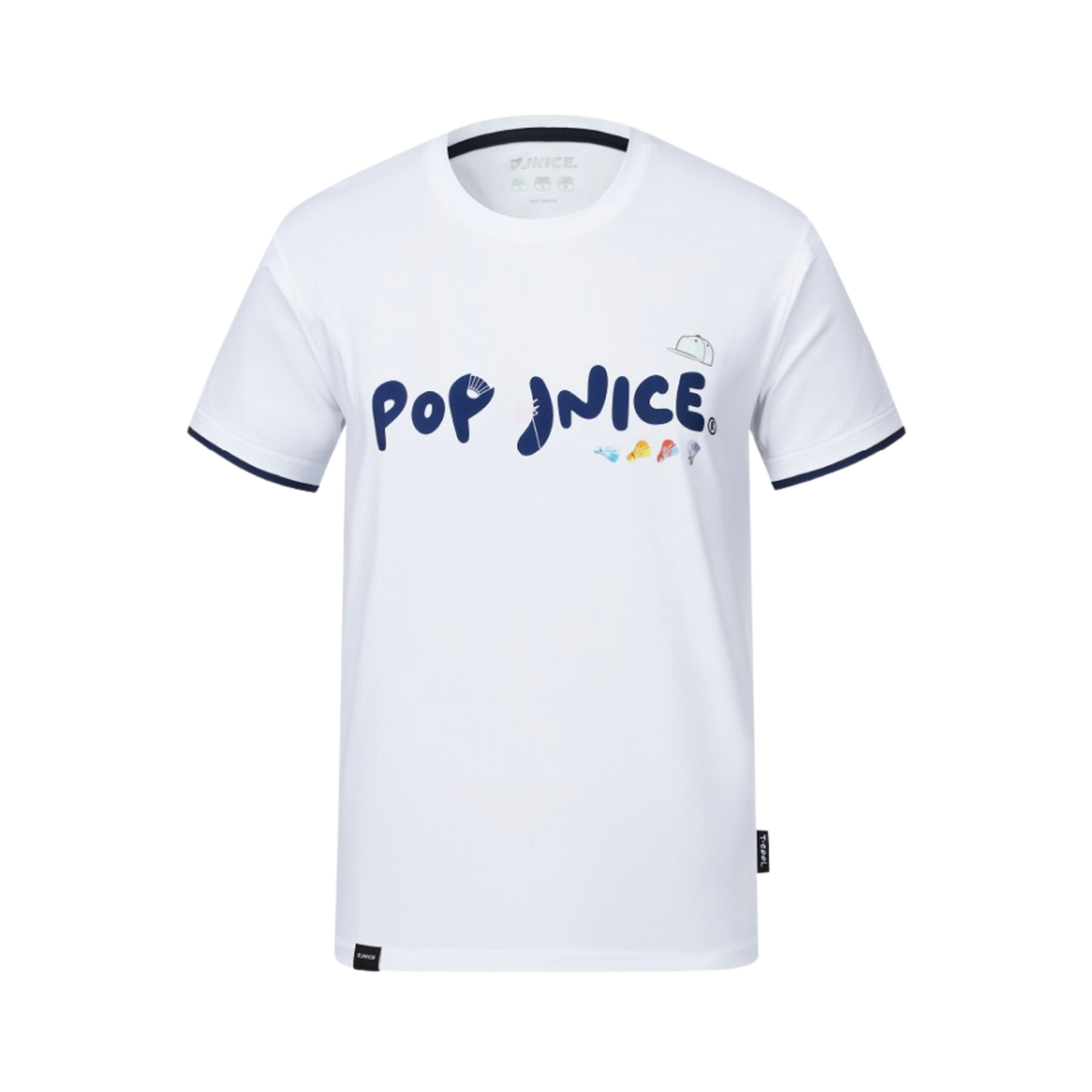Jnice Pop Sports Training Tee Unisex - White Clothing Jnice