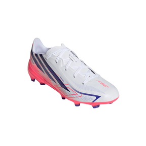 Adidas F50 Hyperfast League FG Football Boots Junior - White/Purple/Pink Football Boots Adidas
