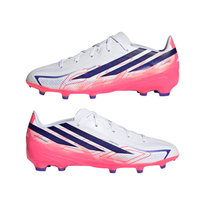 Adidas F50 Hyperfast League FG Football Boots Junior - White/Purple/Pink Football Boots Adidas