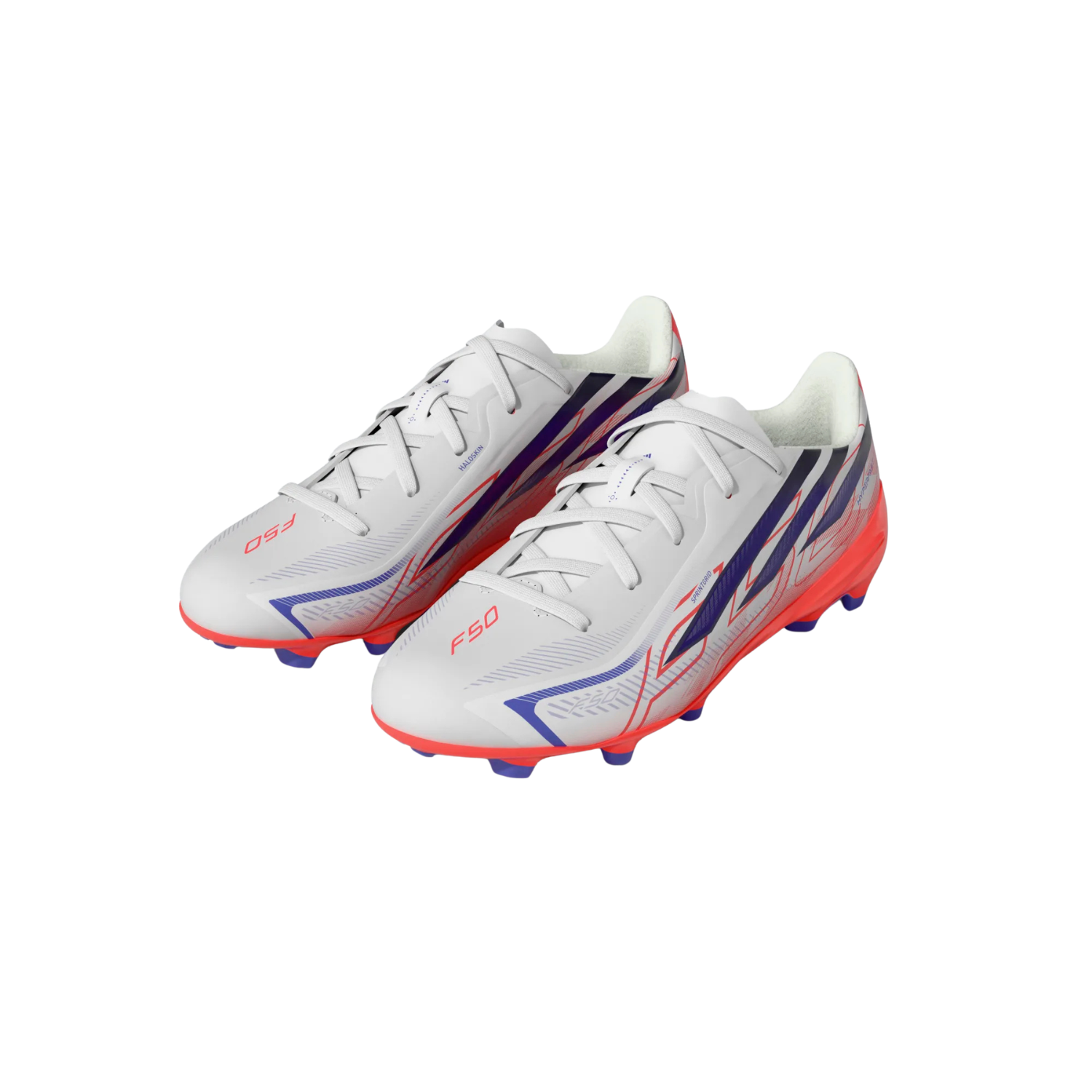 Adidas F50 Hyperfast League FG Football Boots Junior - White/Purple/Pink Football Boots Adidas