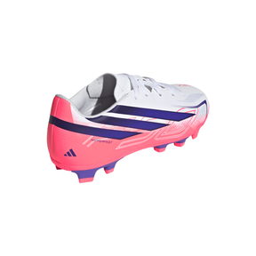 Adidas F50 Hyperfast Club FG/MG Football Boots Junior - White/Purple/Pink (KK1308) Football Boots Adidas