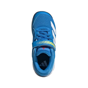 Adidas Courtflash Hook and Loop Tennis Shoes Kids - Blue/White/Dark Blue Tennis Shoes Adidas