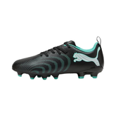 PUMA Future 9 Play FG/AG Junior Football Boots - Black/Mint/White Black Mint White Football Boots PUMA