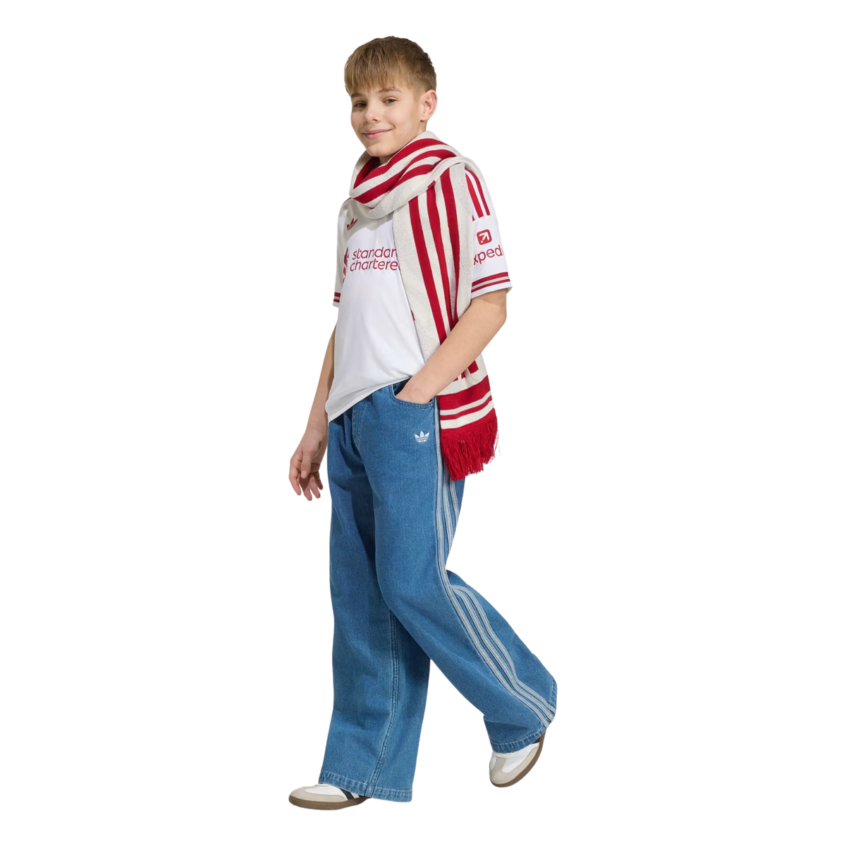 Adidas Liverpool F.C. 26/27 Away Jersey Kids - White Clothing Adidas