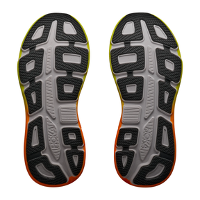 Hoka Bondi 9 Running Shoe Men - White/Neon Tangerine by Hoka