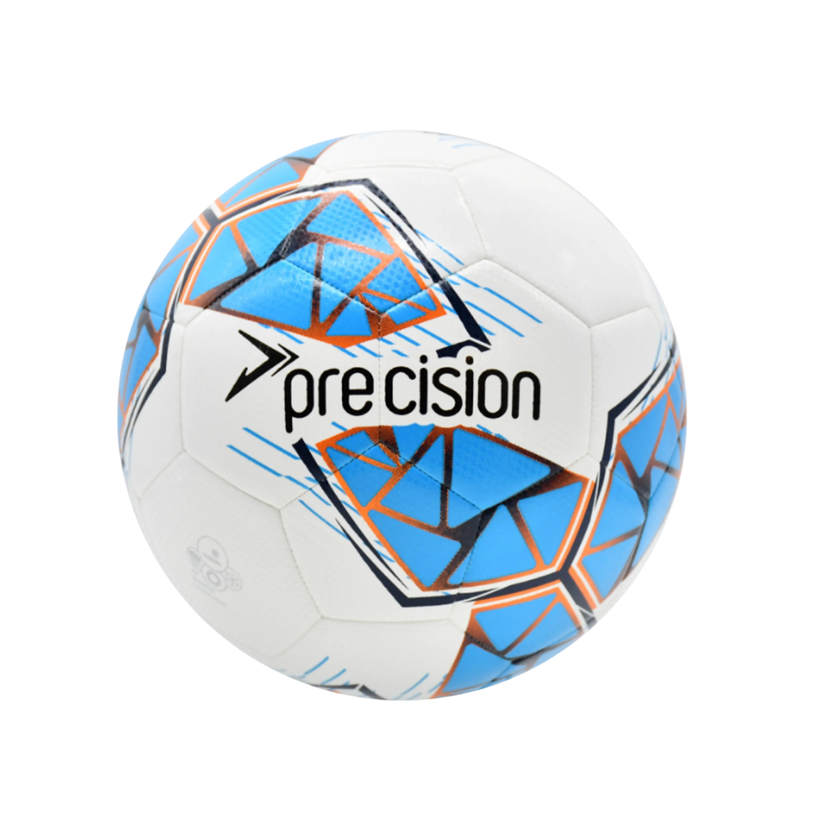 Precision Fusion FIFA Basic Training Football - Sizes 3, 4 & 5 White Cyan Orange Grey S4 Footballs Precision