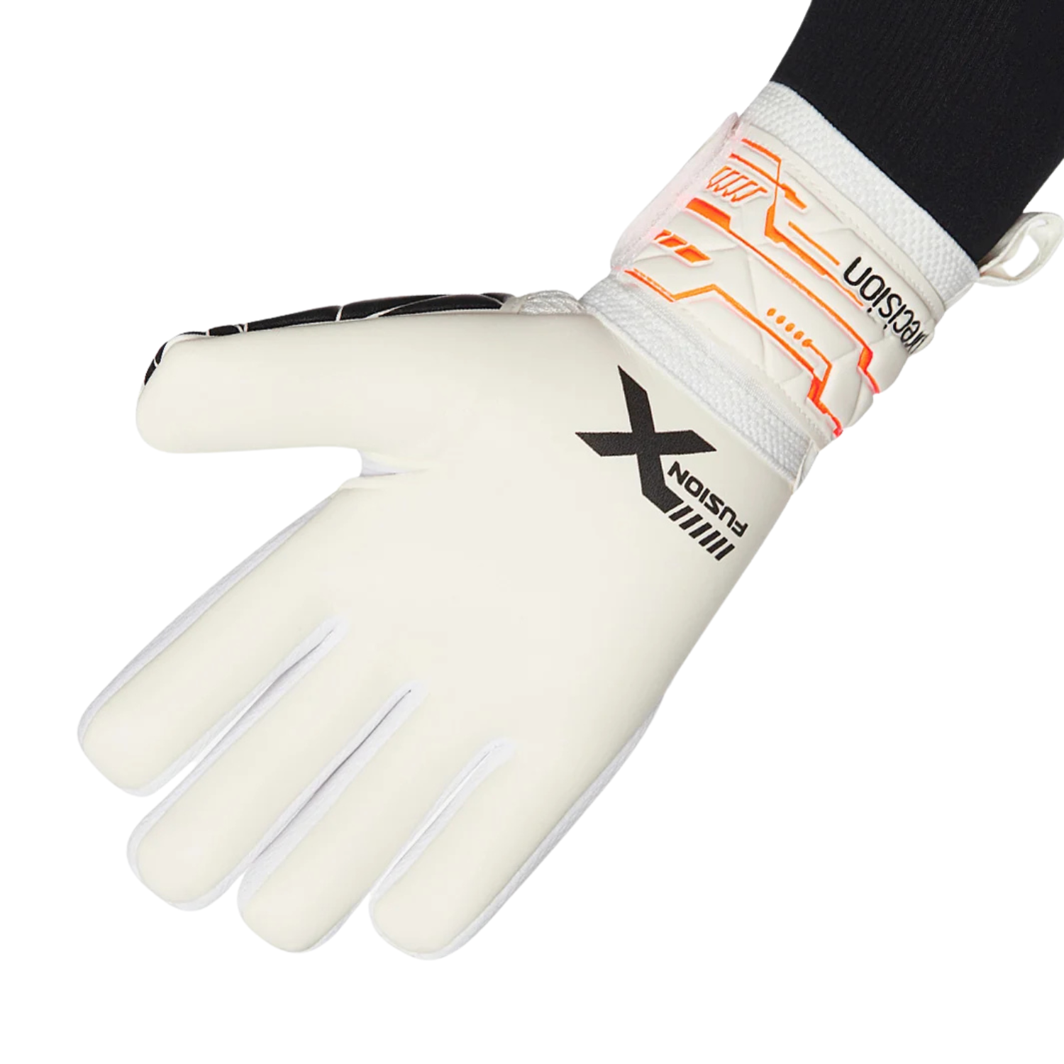 Precision Negative Replica Goalkeeper Gloves, White/Fluo Orange/Black, alternative view