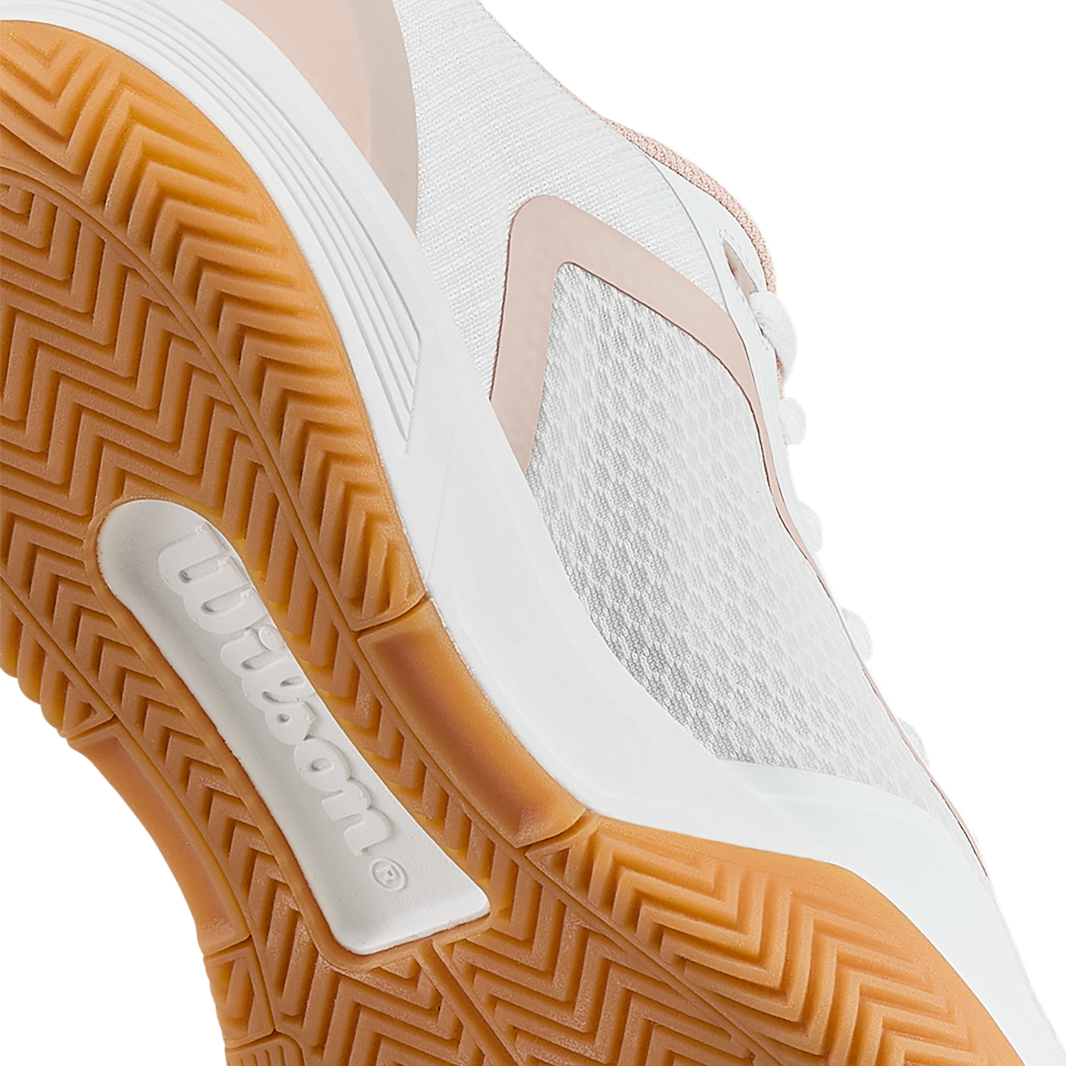 Wilson Courtglide Women's Tennis Shoes - White/Cameo Rose (WRS339810) Tennis Shoes Wilson