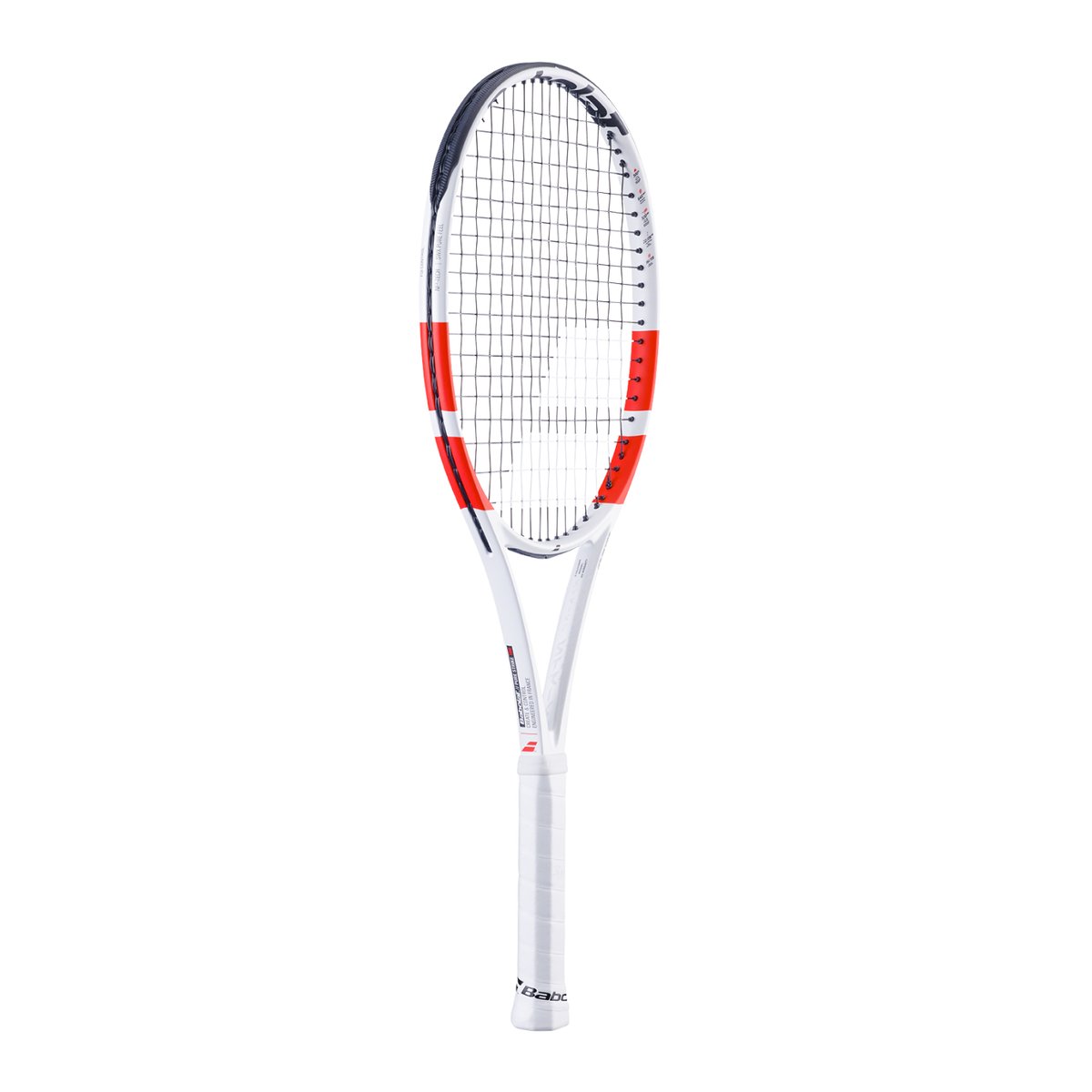 Babolat Pure Strike 100 300g Unstrung Tennis Racket, White/Red/Black, back view