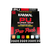 Karakal PU Super Grip Pro Pack, 6 replacement grips, front view