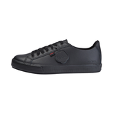 Kickers Tovni Lacer adult leather shoes, black, front view
