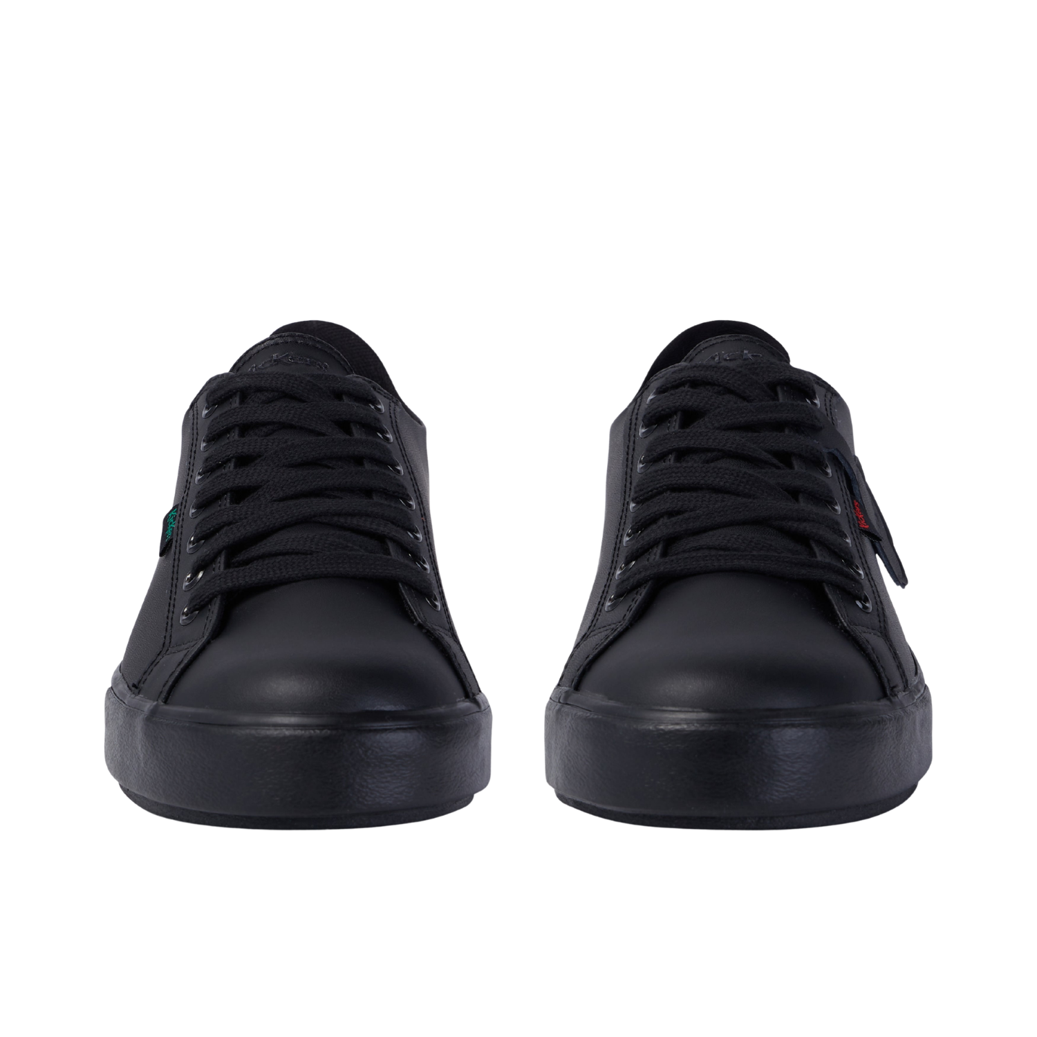 Kickers Tovni Lacer adult leather shoes, black, side view