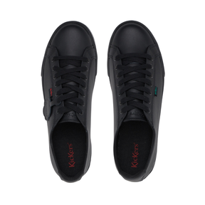 Kickers Tovni Lacer adult leather shoes, black, detail view