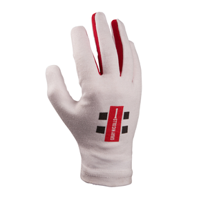 Gray-Nicolls Pro Full Finger Batting Inners - White White Cricket Inner Gloves Gray-Nicolls