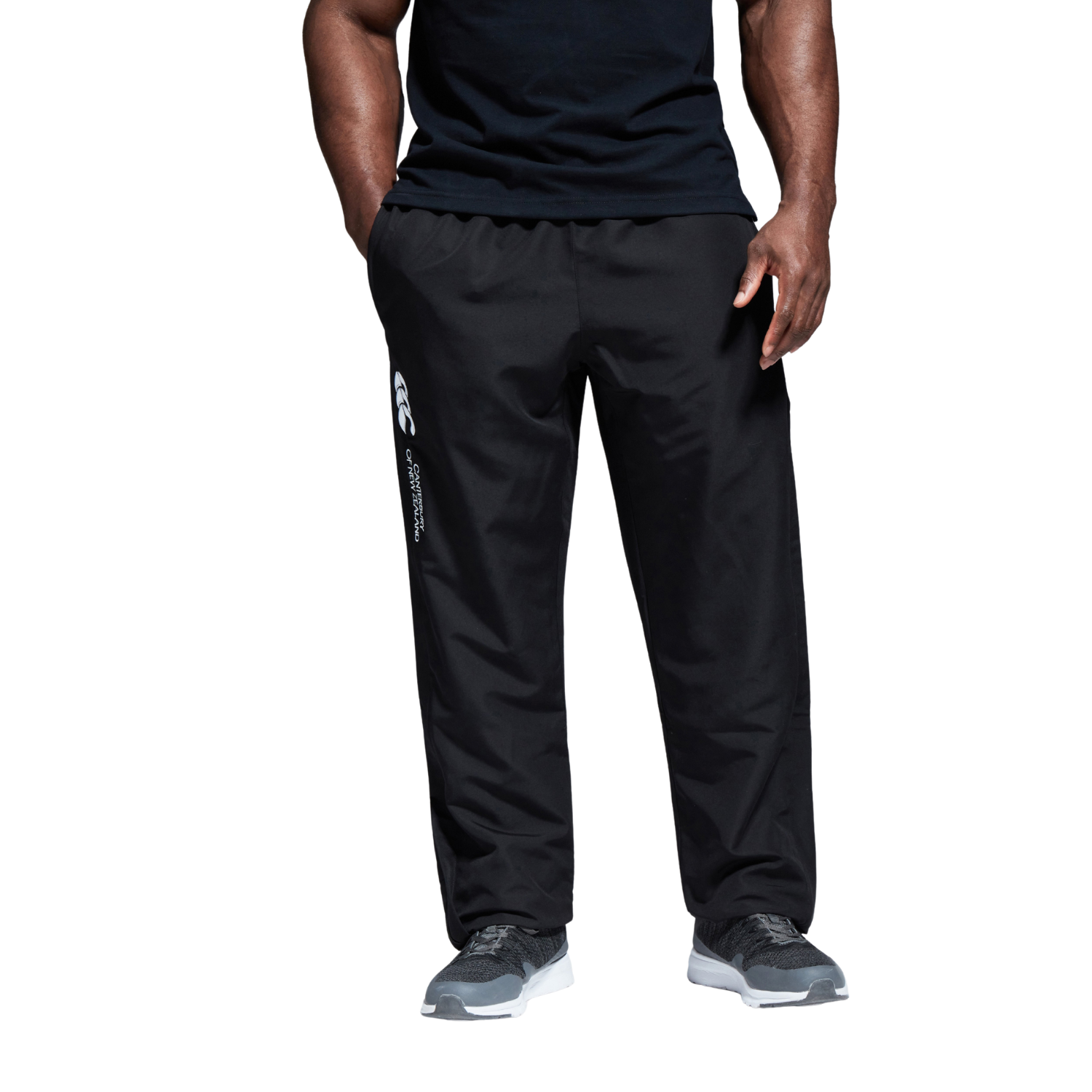 Canterbury Tapered Open Hem Stadium Pant - Black Trackpants Canterbury