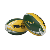 Rhino SA Supporters Mini Rugby Ball - White/Green/Gold Rugby Ball Rhino