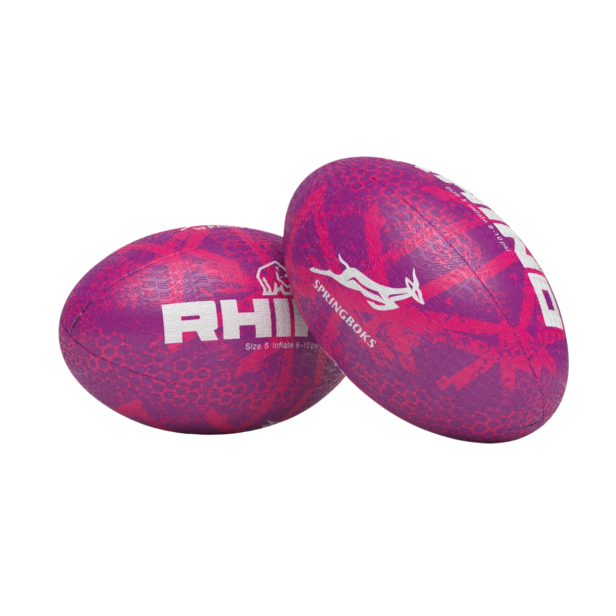 Rhino South Africa Graffiti Rugby Ball (Size 5) - Pink Pink S5 Rugby Ball Rhino