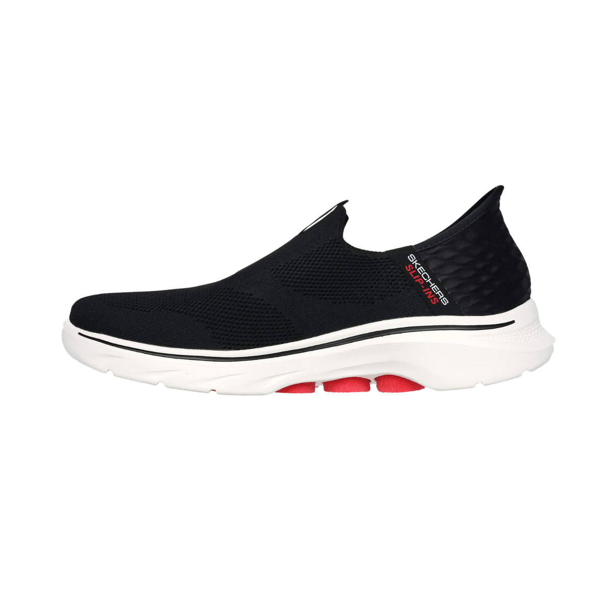 Skechers Slip-ins Go Walk 7 Easy On 2 walking shoes, black, back view