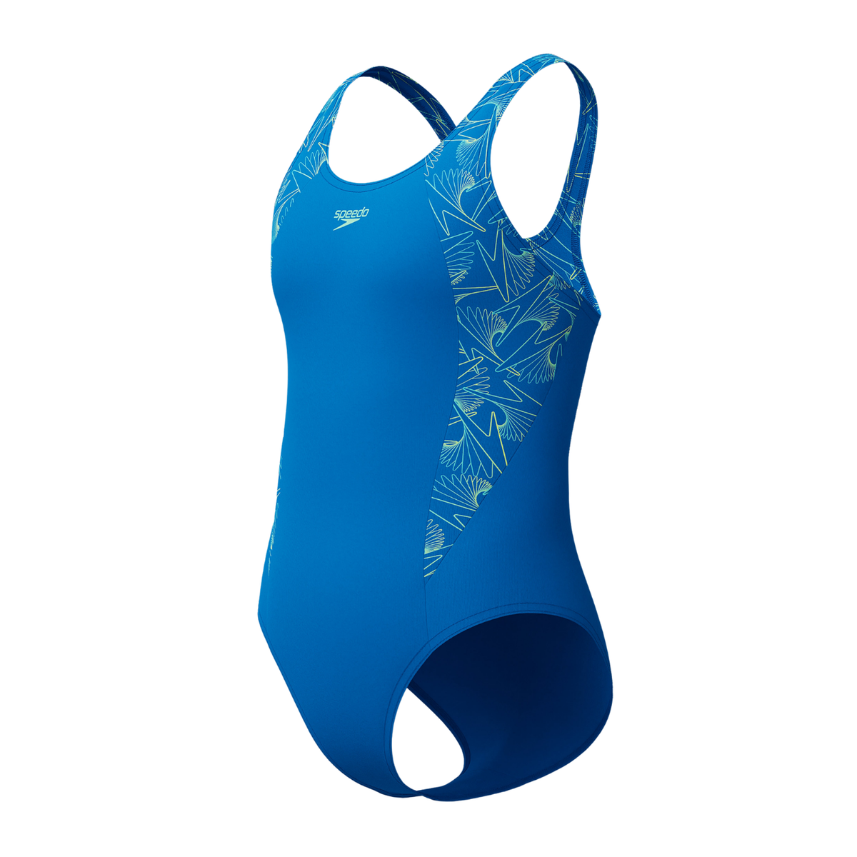 Speedo Hyperboom Splice Muscleback Swimsuit - Junior Girls Blue Swimwear Speedo