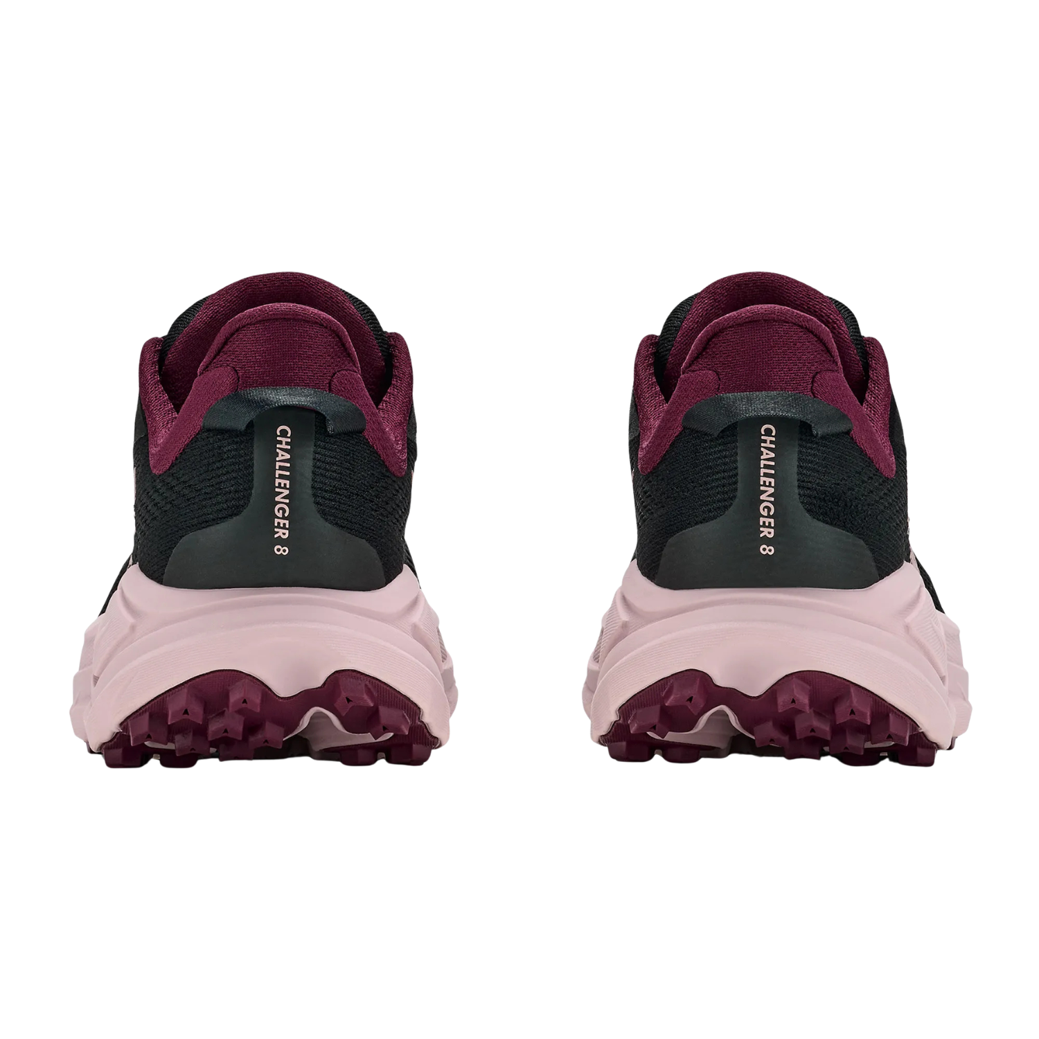 Hoka Challenger 8 Running Shoe Women, Black/Pink Opal, close-up detail