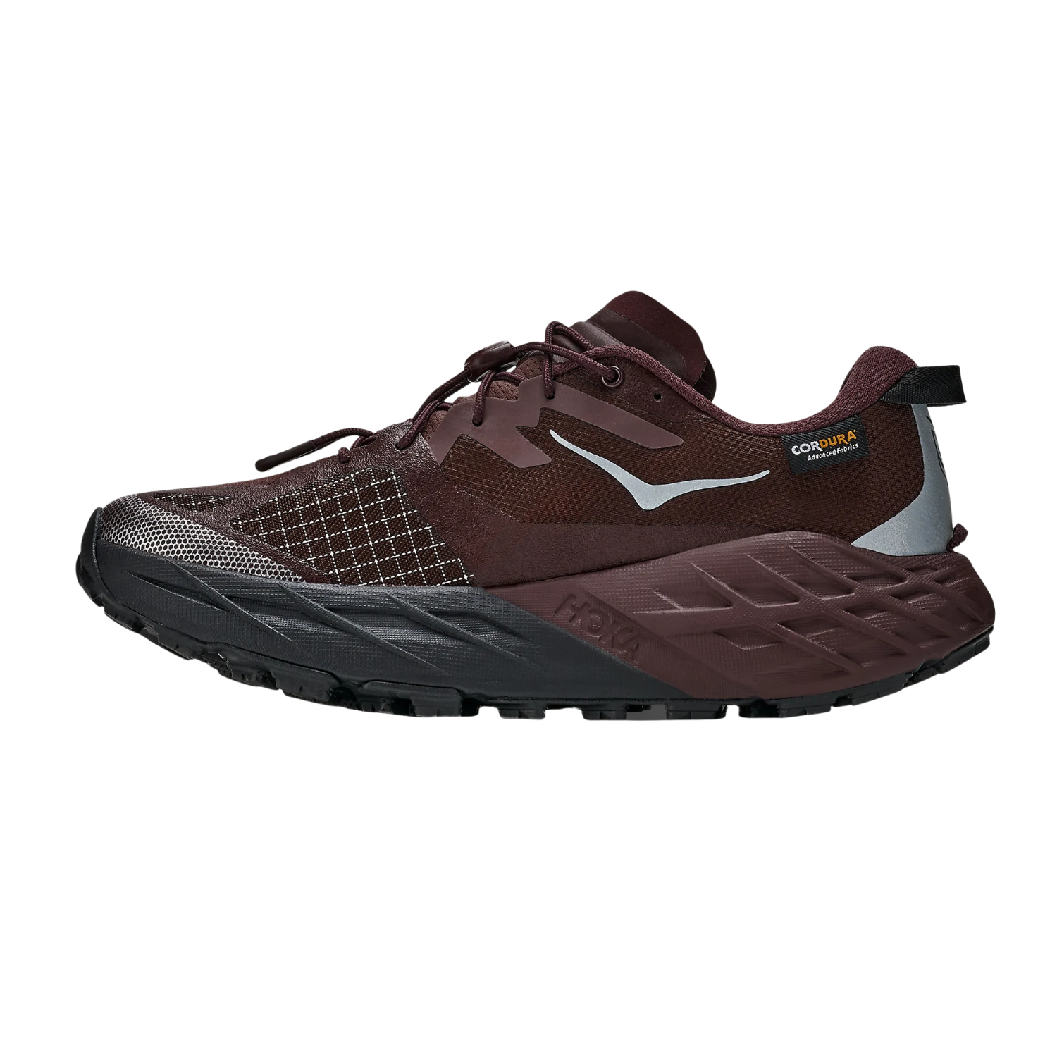 Hoka Speedgoat 7 GTX Trail Shoe Women, Deep Mauve/Black, back view