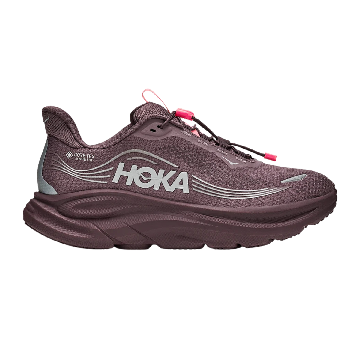 Hoka Clifton 11 GTX Trail Shoe Women, Smoky Quartz/Deep Mauve, front view