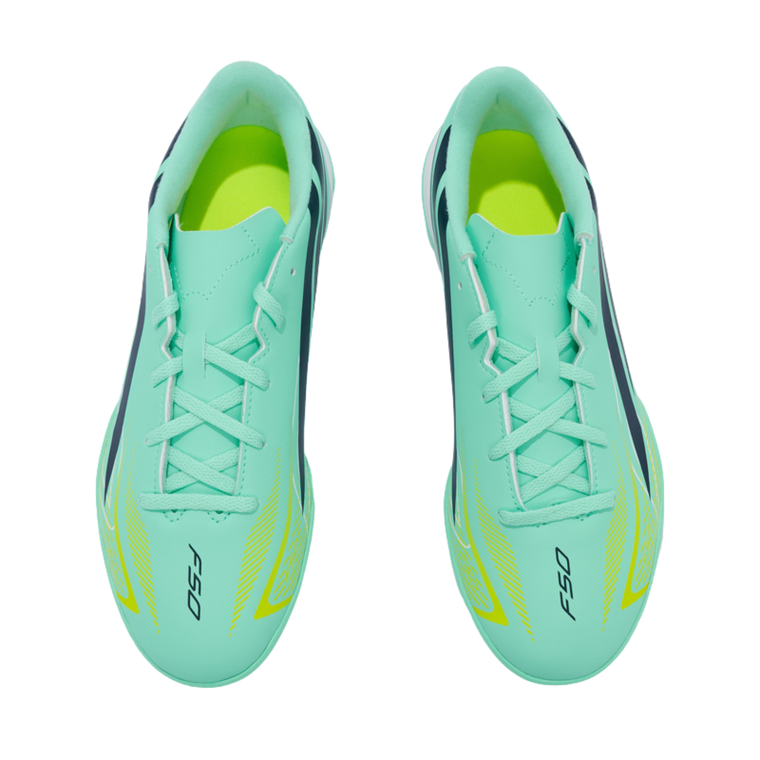 Adidas F50 Hyperfast Club Turf Football Shoes Junior - Mint/Navy/Lemon (KK1367) Football Boots Adidas