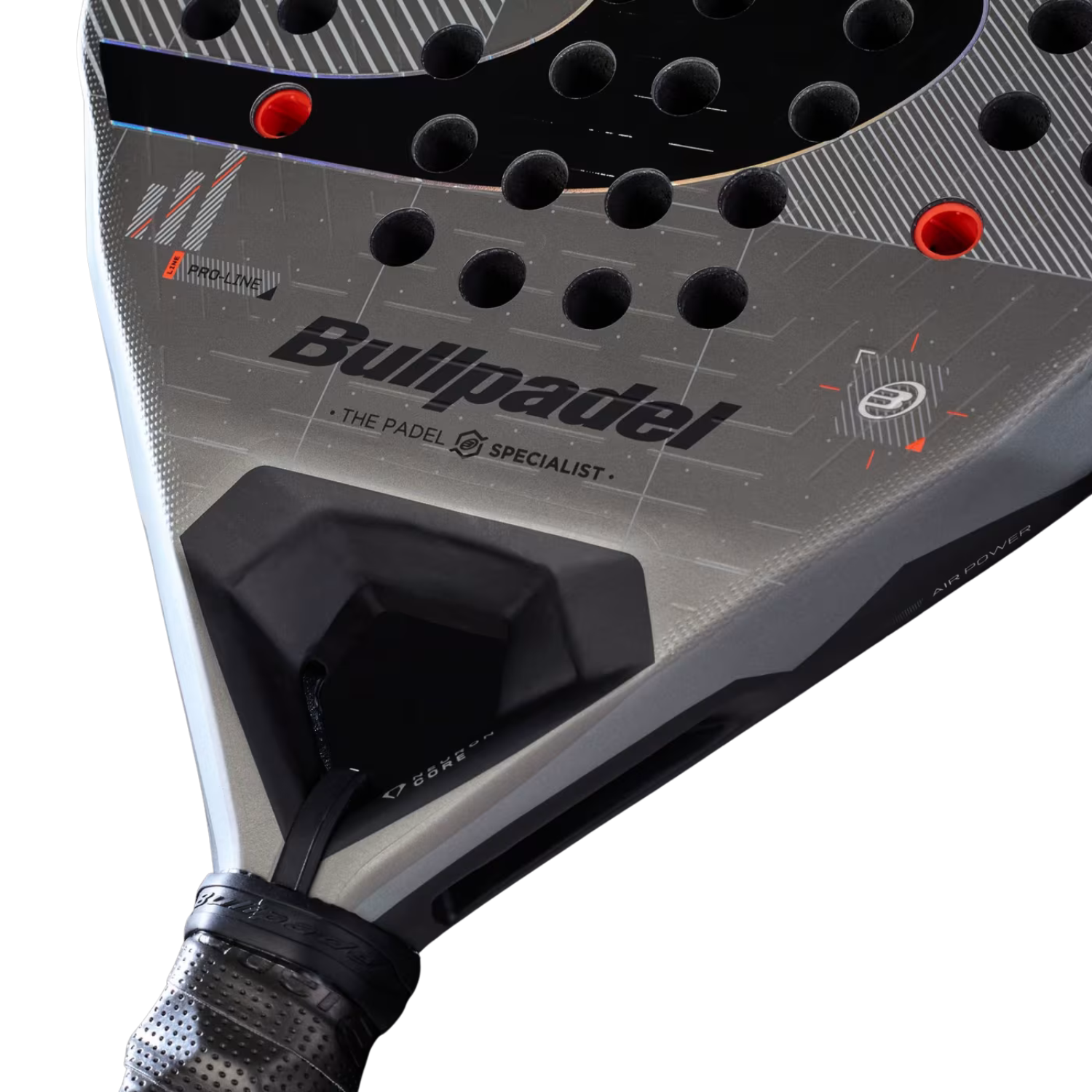 Bullpadel Neuron 02 CMF 27 Padel Racket - Grey Padel Rackets BullPadel