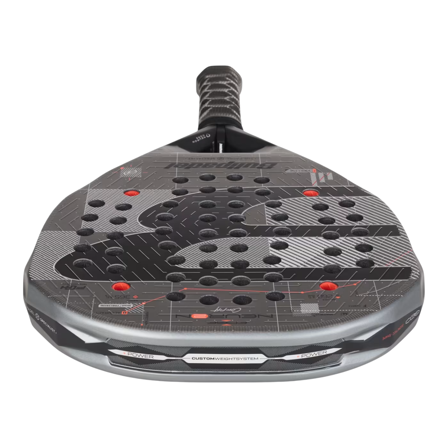 Bullpadel Neuron 02 CMF 27 Padel Racket - Grey Padel Rackets BullPadel