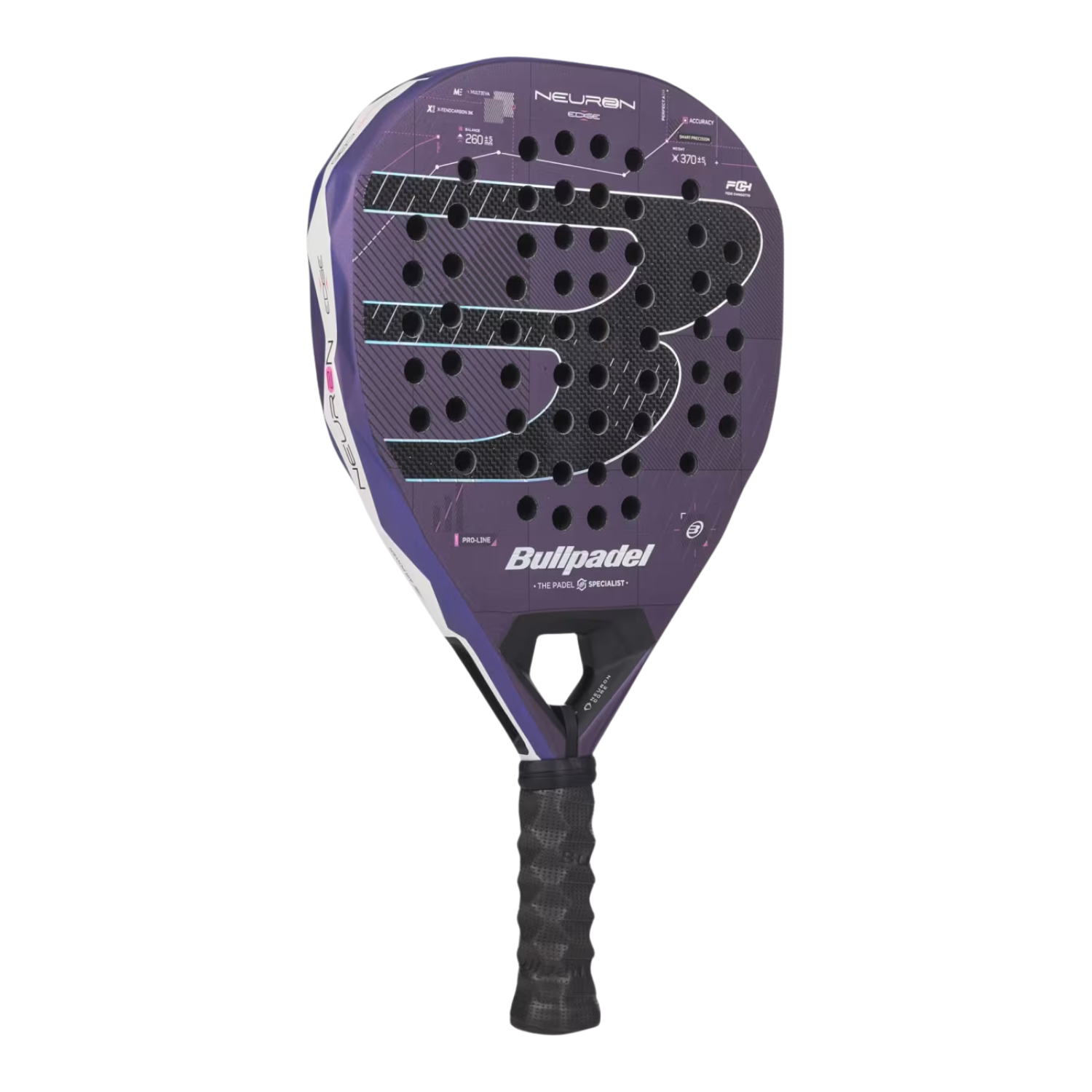 Bullpadel Neuron 02 Edge 27 Padel Racket - Purple Padel Rackets BullPadel
