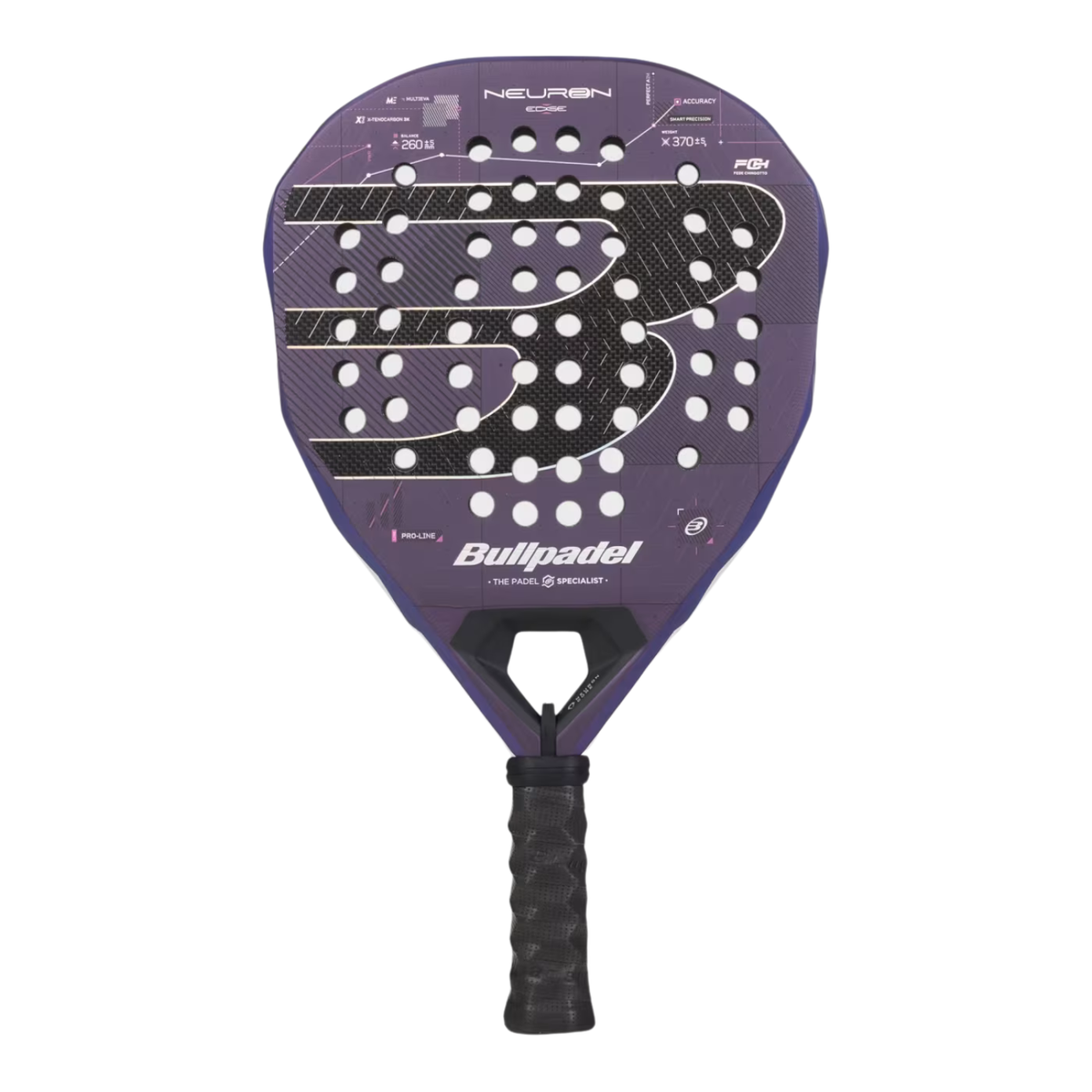 Bullpadel Neuron 02 Edge 27 Padel Racket - Purple