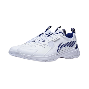 Li-Ning Almighty 5 Badminton Shoes, White/Blue, side view