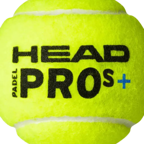 Head Padel Pro S+ Padel Balls - Tube of 3, Yellow Padel Balls Head