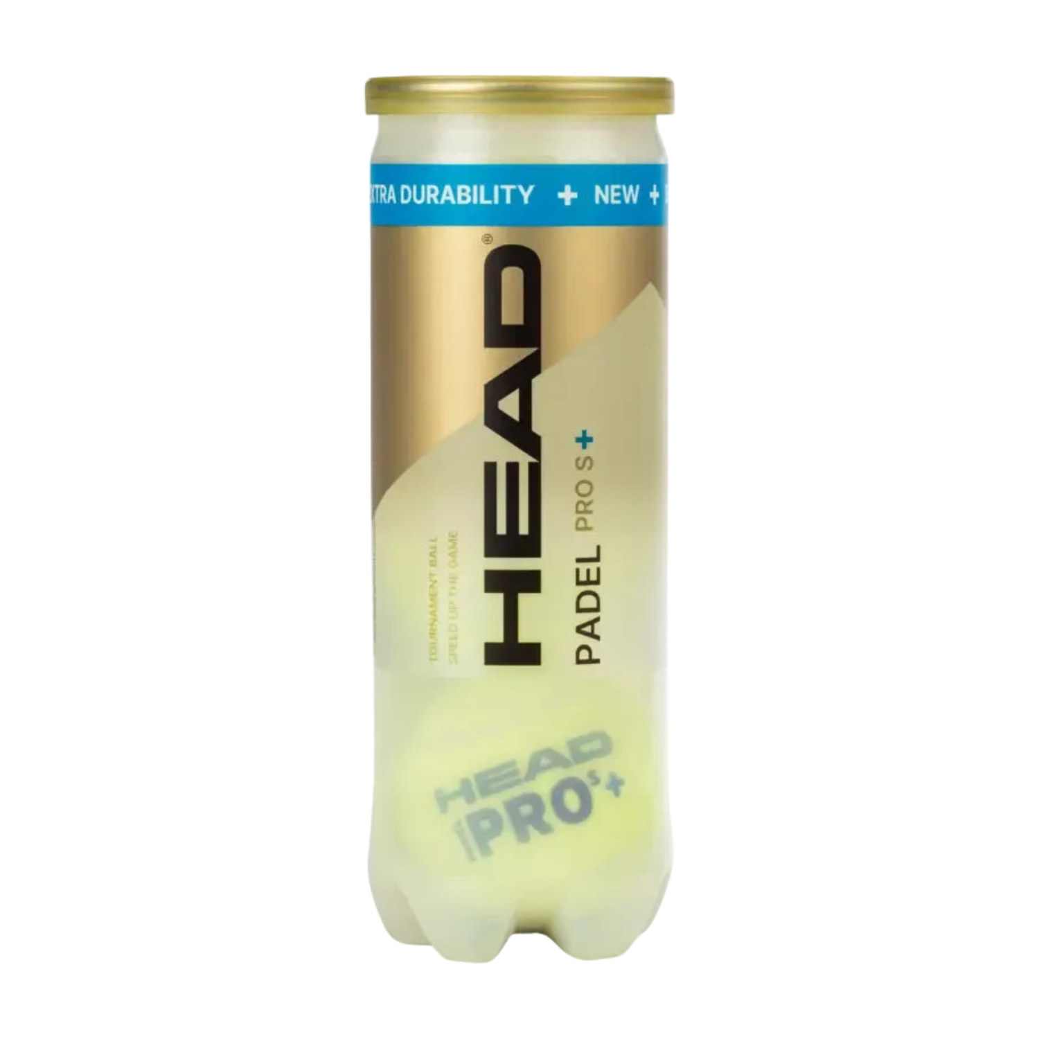 Head Padel Pro S+ Padel Balls - Tube of 3, Yellow Yellow One Size Padel Balls Head