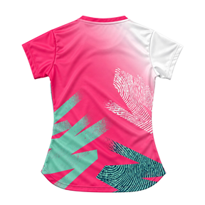 AIXO Eighties Capsule Womens T-Shirt 2 - Hot Pink Clothing Aixo