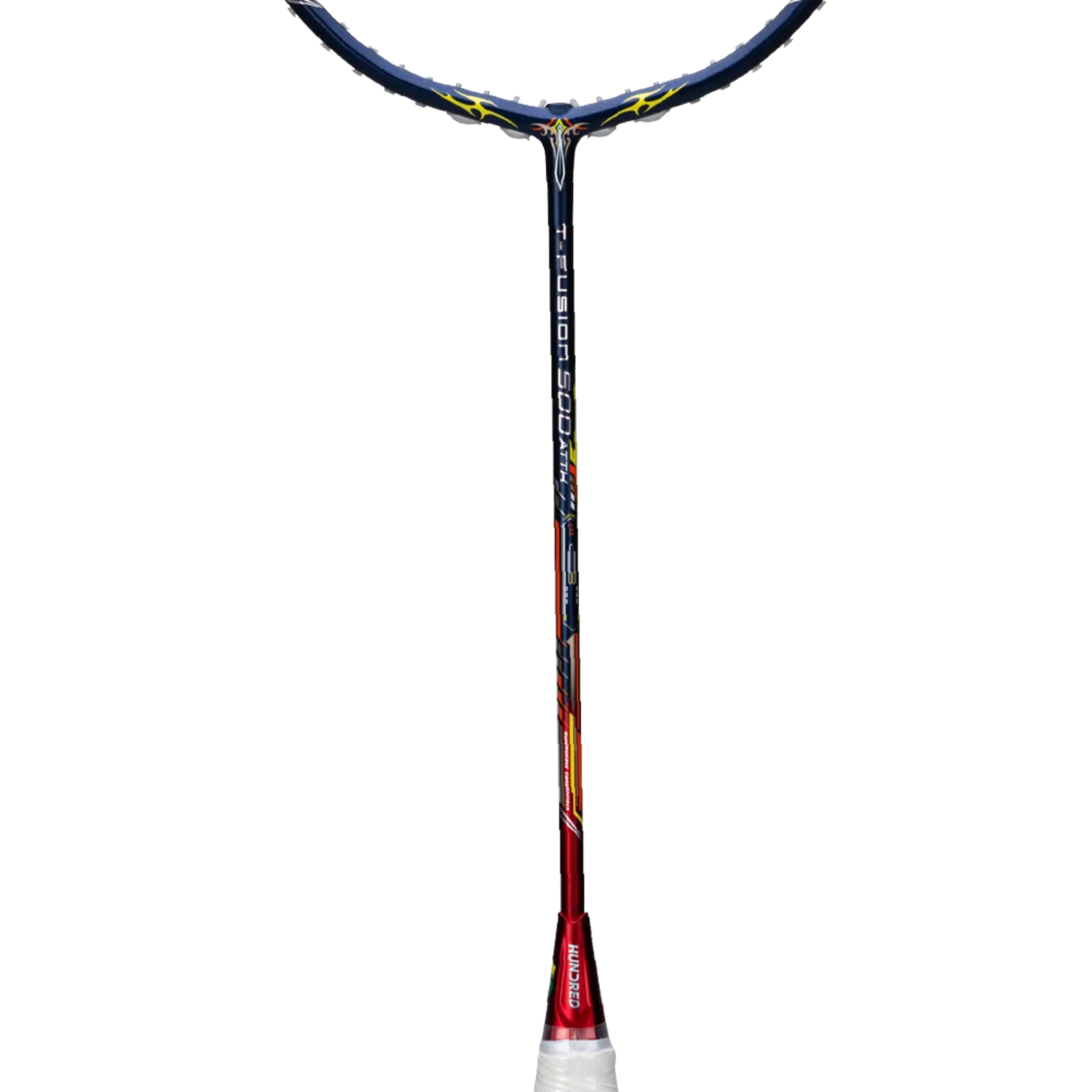 Hundred T-Fusion 500 Attack 4U Badminton Racket - Navy/Red Badminton Rackets Hundred