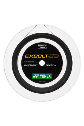 Yonex Exbolt 68 Badminton String (200m Reel) Black 200m Reel BLACK String (Reel) Yonex