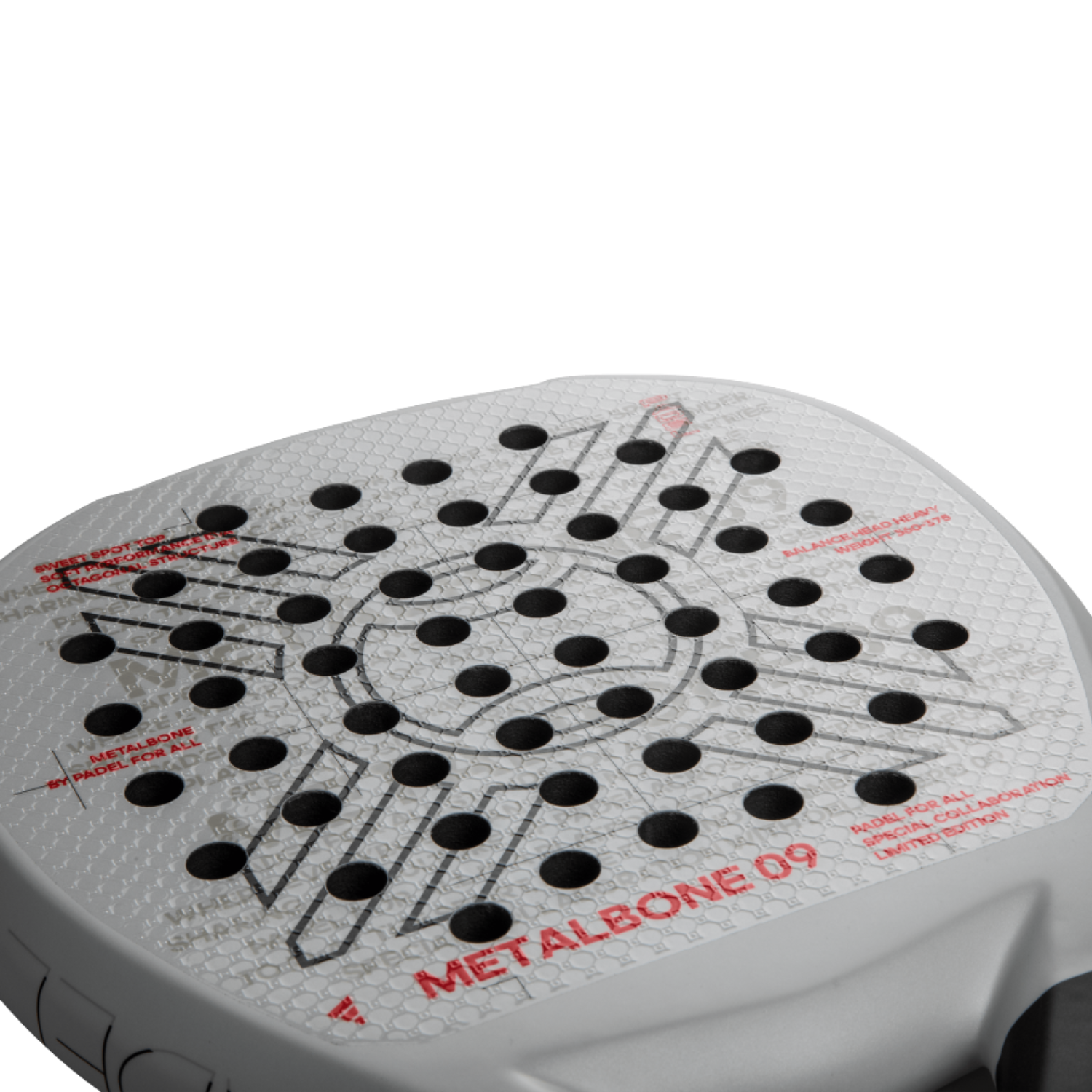 Adidas Metalbone 09 Padel Racket - White Padel Rackets Adidas