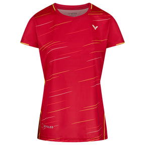 VICTOR (T-24101 D) T-shirt Women Red Red S Clothing Victor