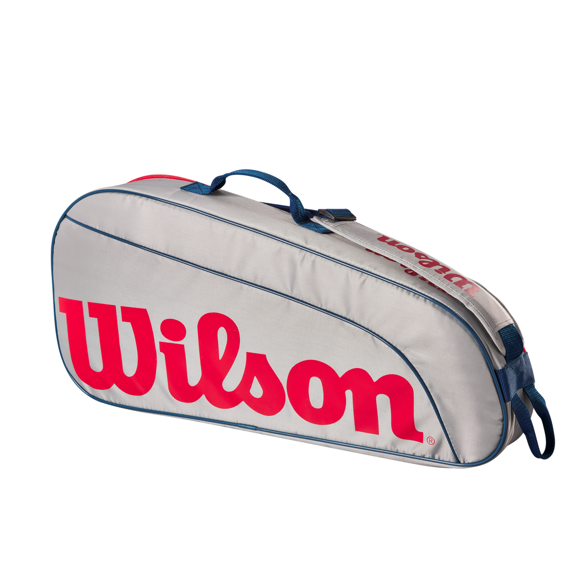 Wilson Junior 3 Pack Racket Bag - Grey/Red