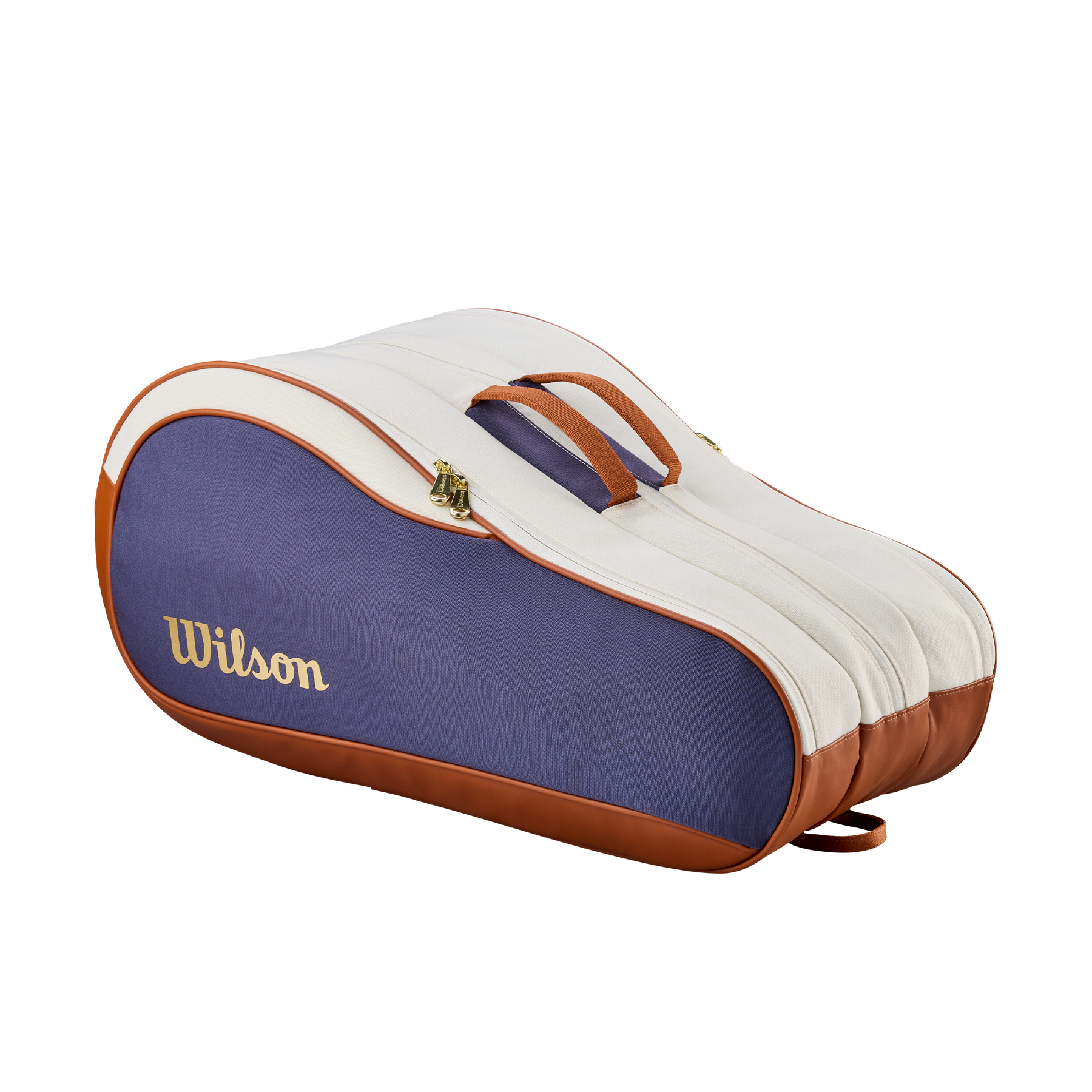 Wilson Heritage V2 12 Racket Bag - Cream/Navy Luggage Wilson